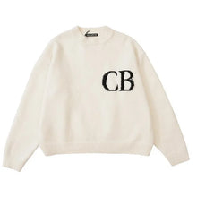 Laden Sie das Bild in den Galerie-Viewer, STRICKPULLOVER „CB“ – MINIMALISMUS MIT STATEMENT - BARBER TRENDS WORLD