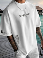 Laden Sie das Bild in den Galerie-Viewer, BAGGY TREND-SHIRT MIT ANGESAGTEN SLOGAN PRINTS - BARBER TRENDS WORLD