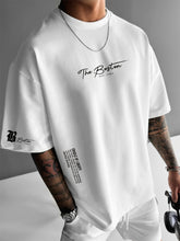 Laden Sie das Bild in den Galerie-Viewer, BAGGY TREND-SHIRT MIT ANGESAGTEN SLOGAN PRINTS - BARBER TRENDS WORLD