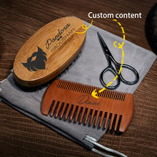 Laden Sie das Bild in den Galerie-Viewer, PREMIUM BARTPFLEGE-SET AUS SANDELHOLZ INKLUSIVE GRATIS GRAVUR - BARBER TRENDS WORLD