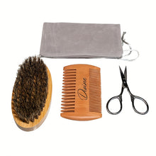 Laden Sie das Bild in den Galerie-Viewer, PREMIUM BARTPFLEGE-SET AUS SANDELHOLZ INKLUSIVE GRATIS GRAVUR - BARBER TRENDS WORLD