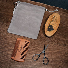 Laden Sie das Bild in den Galerie-Viewer, PREMIUM BARTPFLEGE-SET AUS SANDELHOLZ INKLUSIVE GRATIS GRAVUR - BARBER TRENDS WORLD