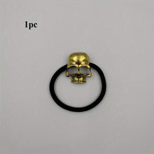 Laden Sie das Bild in den Galerie-Viewer, HAARGUMMI MIT GOTISCHEM TOTENKOPF – FÜR DEN MAN BUN MIT ATTITUDE - BARBER TRENDS WORLD