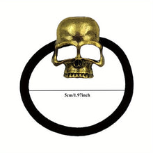 Laden Sie das Bild in den Galerie-Viewer, HAARGUMMI MIT GOTISCHEM TOTENKOPF – FÜR DEN MAN BUN MIT ATTITUDE - BARBER TRENDS WORLD