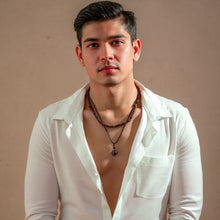 Laden Sie das Bild in den Galerie-Viewer, BOHEMIAN KOKOSMUSCHEL HERREN HALSKETTE - BARBER TRENDS WORLD