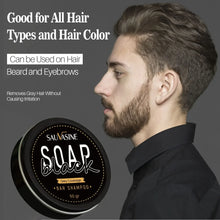 Laden Sie das Bild in den Galerie-Viewer, BLACK SOAP - MIT KASCHIERENDEM EFFEKT BEI GRAUEM HAAR - BARBER TRENDS WORLD