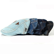 Laden Sie das Bild in den Galerie-Viewer, DENIM FLATCAP IN 4 TRENDIGEN FARBEN - BARBER TRENDS WORLD