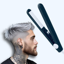 Laden Sie das Bild in den Galerie-Viewer, POWER MINI-GLÄTTEISEN FÜR MÄNNER MIT KERAMIK-BESCHICHTUNG - BARBER TRENDS WORLD
