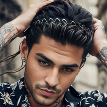 Laden Sie das Bild in den Galerie-Viewer, HAARREIFEN FÜR MÄNNER AUS METALL - BARBER TRENDS WORLD