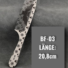 Laden Sie das Bild in den Galerie-Viewer, PROFI-KÄMME AUS DEM BARBER SHOP MIT FLEDERMAUS GRAVUR! - BARBER TRENDS WORLD