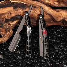 Laden Sie das Bild in den Galerie-Viewer, HOCHWERTIGE RASIERMESSER IN ORIGINELLER SPINNENNETZ-OPTIK - BARBER TRENDS WORLD