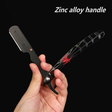 Laden Sie das Bild in den Galerie-Viewer, HOCHWERTIGE RASIERMESSER IN ORIGINELLER SPINNENNETZ-OPTIK - BARBER TRENDS WORLD