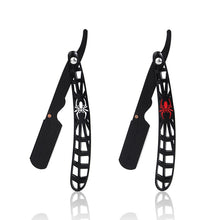 Laden Sie das Bild in den Galerie-Viewer, HOCHWERTIGE RASIERMESSER IN ORIGINELLER SPINNENNETZ-OPTIK - BARBER TRENDS WORLD