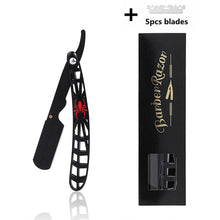 Laden Sie das Bild in den Galerie-Viewer, HOCHWERTIGE RASIERMESSER IN ORIGINELLER SPINNENNETZ-OPTIK - BARBER TRENDS WORLD