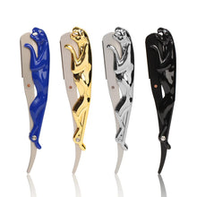 Laden Sie das Bild in den Galerie-Viewer, HOCHWERTIG RASIERMESSER MIT ORIGINELLEN LEOPARDEN GRIFF - BARBER TRENDS WORLD