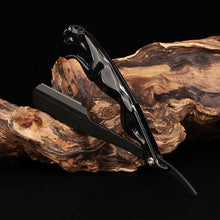 Laden Sie das Bild in den Galerie-Viewer, HOCHWERTIG RASIERMESSER MIT ORIGINELLEN LEOPARDEN GRIFF - BARBER TRENDS WORLD