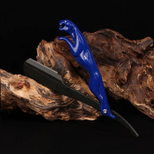 Laden Sie das Bild in den Galerie-Viewer, HOCHWERTIG RASIERMESSER MIT ORIGINELLEN LEOPARDEN GRIFF - BARBER TRENDS WORLD