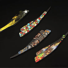 Laden Sie das Bild in den Galerie-Viewer, EDELSTAHL-RASIERMESSER MIT COOLEN PRINTS - BARBER TRENDS WORLD