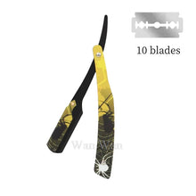 Laden Sie das Bild in den Galerie-Viewer, EDELSTAHL-RASIERMESSER MIT COOLEN PRINTS - BARBER TRENDS WORLD
