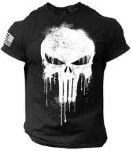 Laden Sie das Bild in den Galerie-Viewer, T-SHIRT MIT TOTENKOPF-PRINT - BARBER TRENDS WORLD