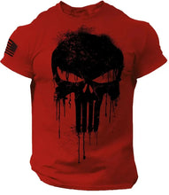 Laden Sie das Bild in den Galerie-Viewer, T-SHIRT MIT TOTENKOPF-PRINT - BARBER TRENDS WORLD