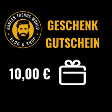 Laden Sie das Bild in den Galerie-Viewer, BARBER TRENDS WORLD GESCHENKGUTSCHEIN - BARBER TRENDS WORLD