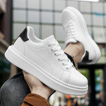 Laden und Abspielen von Videos im Galerie-Viewer, Herren Stilvolle LowTop Sneakers Bequeme Dicke Sohle Schnrschuhe Vielseitige Klassische Einfarbige fr OutdoorWandern Freizeitkleidung GanzjahresRundzehenSchuhe mit EVASohle und Stofffutter