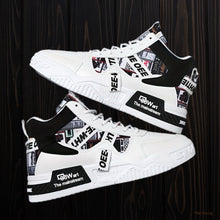 Laden Sie das Bild in den Galerie-Viewer, HIGH TOP SNEAKER MIT ANGESAGTEN PRINTS - schwarz
