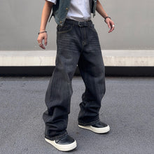 Laden Sie das Bild in den Galerie-Viewer, BAGGY BLACK JEANS – DEIN STATEMENT FÜR ECHTEN STREETSTYLE - BARBER TRENDS WORLD
