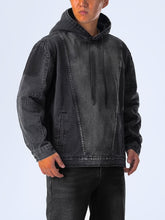 Laden Sie das Bild in den Galerie-Viewer, SCHWARZER JEANS HOODIE FÜR MÄNNER! - BARBER TRENDS WORLD

