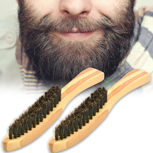 PRAKTISCHE BARTBÜRSTE AUS BUCHENHOLZ MIT WILDSCHWEINBORSTEN - BARBER TRENDS WORLD