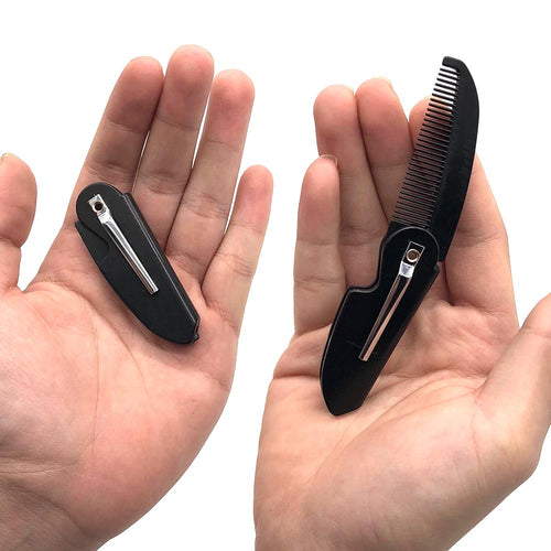 HANDGEMACHTER FALTBARER MOUSTACHE- UND BARTKAMM - BARBER TRENDS WORLD
