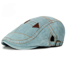 Laden Sie das Bild in den Galerie-Viewer, DENIM FLATCAP IN 4 TRENDIGEN FARBEN - BARBER TRENDS WORLD
