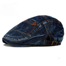 Laden Sie das Bild in den Galerie-Viewer, DENIM FLATCAP IN 4 TRENDIGEN FARBEN - BARBER TRENDS WORLD
