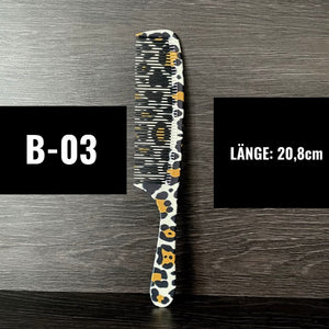 PROFESSIONELLE HAARKÄMME IN LEOPARDEN MUSTER OPTIK - BARBER TRENDS WORLD