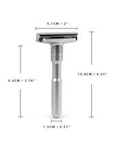 Laden Sie das Bild in den Galerie-Viewer, VERSTELLBARER HI-TEC RASIERHOBEL AUS EDELSTAHL - BARBER TRENDS WORLD
