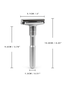 VERSTELLBARER HI-TEC RASIERHOBEL AUS EDELSTAHL - BARBER TRENDS WORLD