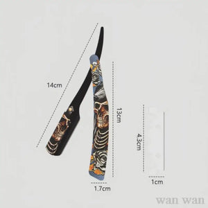 EDELSTAHL-RASIERMESSER MIT COOLEN PRINTS - BARBER TRENDS WORLD