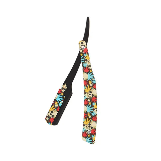 EDELSTAHL-RASIERMESSER MIT COOLEN PRINTS - BARBER TRENDS WORLD