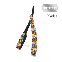 Laden Sie das Bild in den Galerie-Viewer, EDELSTAHL-RASIERMESSER MIT COOLEN PRINTS - BARBER TRENDS WORLD
