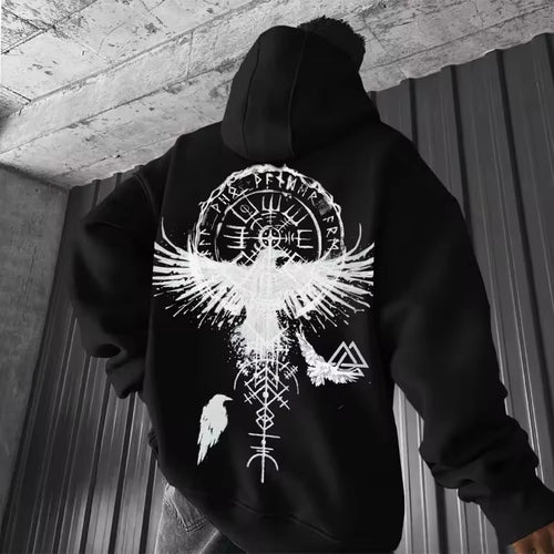 STYLISCHE HOODIES MIT VIKINGER PRINT - BARBER TRENDS WORLD