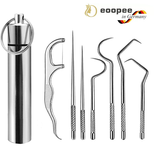 PRAKTISCHES ZAHNSTOCHER SET AUS ROSTFREIEM EDELSTAHL! - BARBER TRENDS WORLD