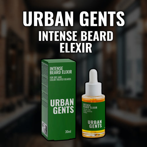 URBAN GENTS - INTENSE BEARD ELEXIR - FOR DRY AND COLOR TREATED BEARDS - BARBER TRENDS WORLD