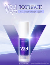 Laden Sie das Bild in den Galerie-Viewer, V34 WEIßENDE ZAHNCREME MIT ULTRA-VIOLETT PIGMENT-TECHNOLOGIE - BARBER TRENDS WORLD
